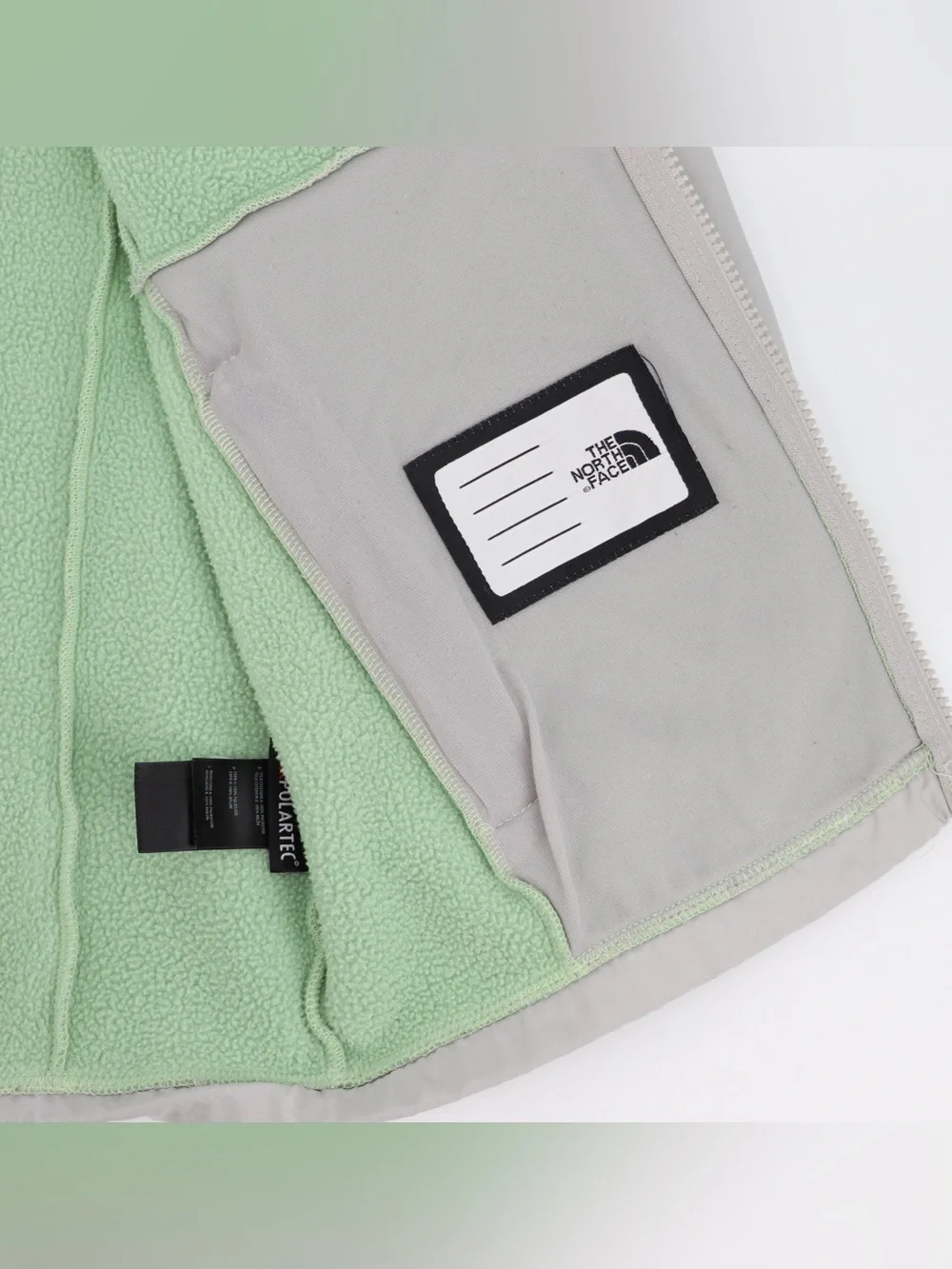 The North Face Large Youth Girls Denali Fleece Jacket Green Pre-Owned